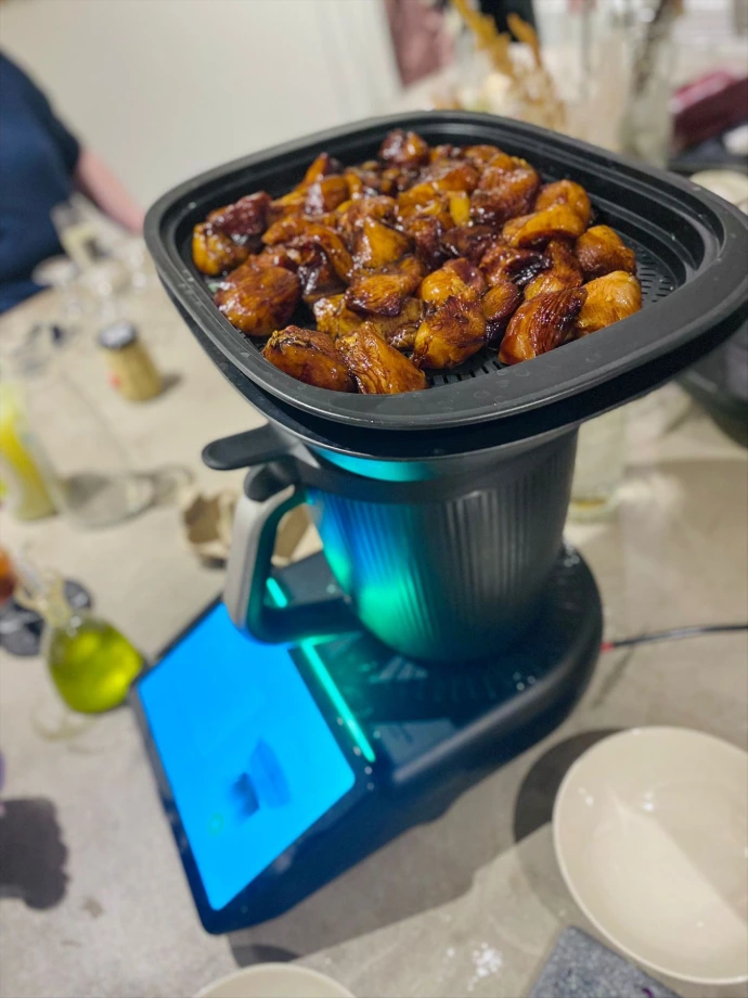 préparation plat avec robot thermomix